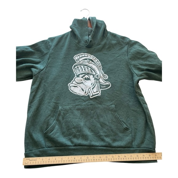 MSU Spartans College Hoodie Green White Large Cotton Blend - Picture 8 of 9